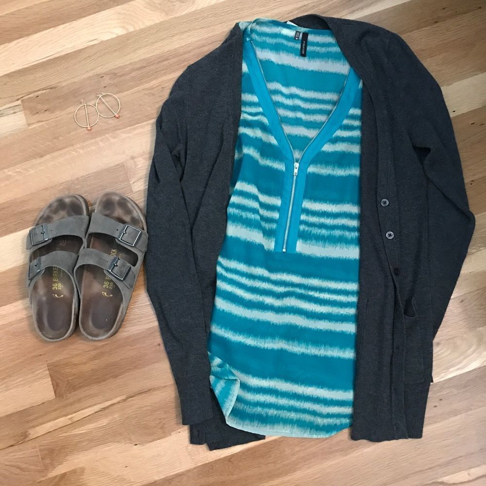 Grey button up cardigan